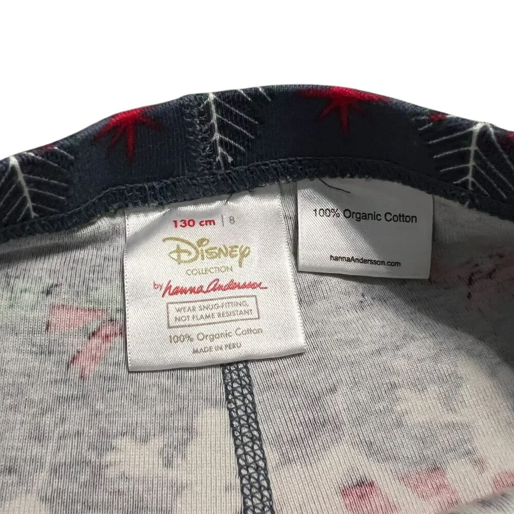 Hanna Andersson + Disney Sz 130 (8Y) Mickey Mouse Fair Isle Christmas Pajamas